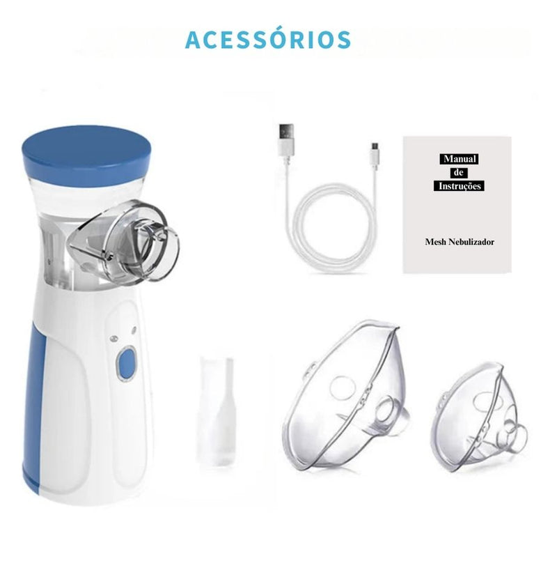 Nebulizador Portátil Silencioso para Adultos e Crianças