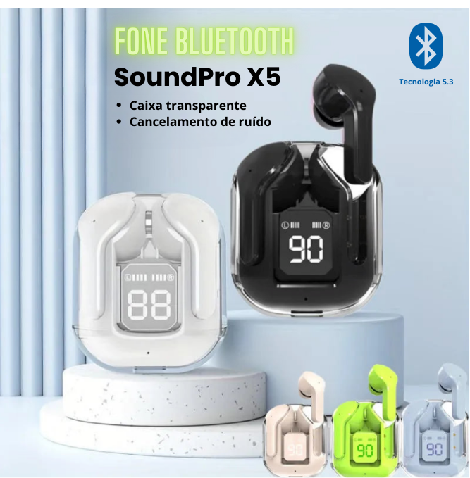 Fone de Ouvido Bluetooth - SoundPro X5