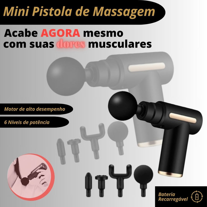 Mini Pistola de Massagem Portátil - Profissional