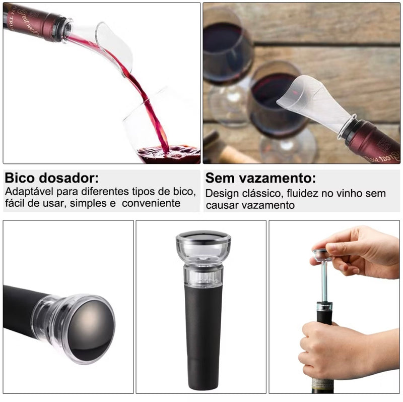 Kit Abridor de Vinho Automático - WineSet