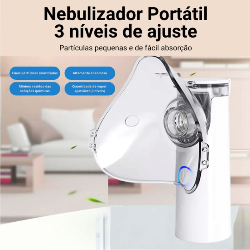 Nebulizador Portátil Silencioso para Adultos e Crianças