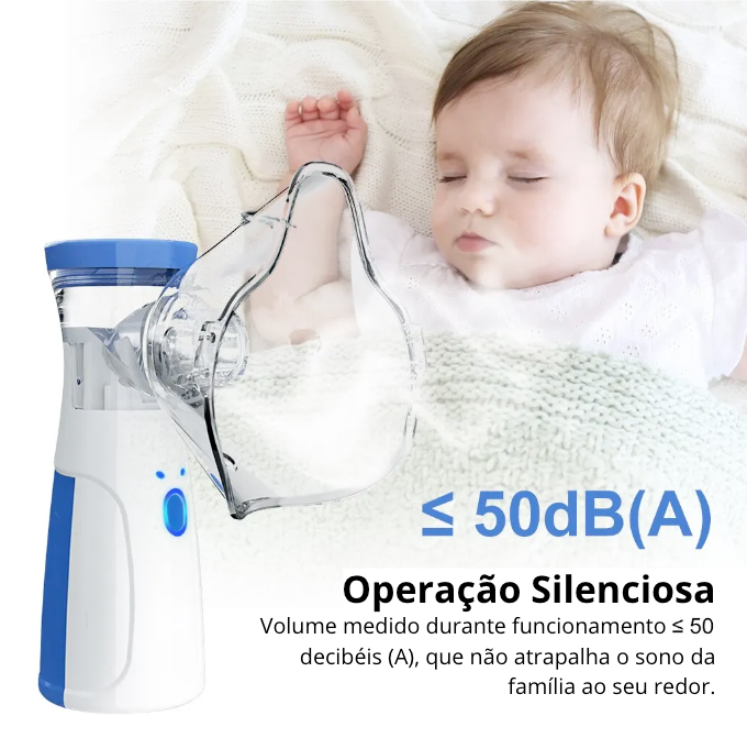 Nebulizador Portátil Silencioso para Adultos e Crianças